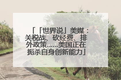 「世界说」美媒：关税战、砍经费、排外政策……美国正在扼杀自身创新能力
