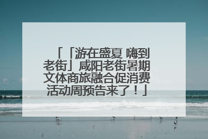 「游在盛夏 嗨到老街」咸阳老街暑期文体商旅融合促消费活动周预告来了！
