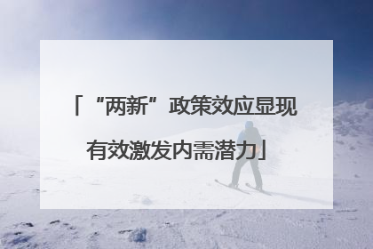 “两新”政策效应显现 有效激发内需潜力