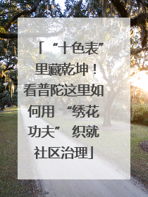 “十色表” 里藏乾坤！看普陀这里如何用 “绣花功夫” 织就社区治理