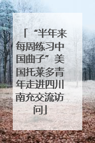 “半年来每周练习中国曲子”美国托莱多青年走进四川南充交流访问