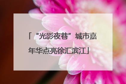 “光影夜巷”城市嘉年华点亮徐汇滨江