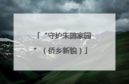 “守护朱鹮家园”（侨乡新貌）