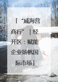 “威海营商行”｜经开区：赋能企业扬帆国际市场