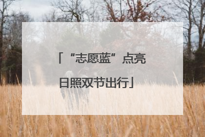 “志愿蓝”点亮日照双节出行