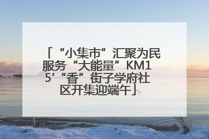 “小集市”汇聚为民服务“大能量”KM15′“香”街子学府社区开集迎端午