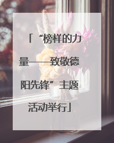 “榜样的力量——致敬德阳先锋”主题活动举行