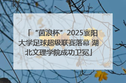 “茵浪杯”2025襄阳大学足球超级联赛落幕 湖北文理学院成功卫冕