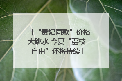 “贵妃同款”价格大跳水 今夏“荔枝自由”还将持续