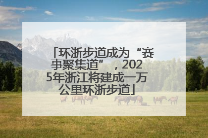 环浙步道成为“赛事聚集道”，2025年浙江将建成一万公里环浙步道