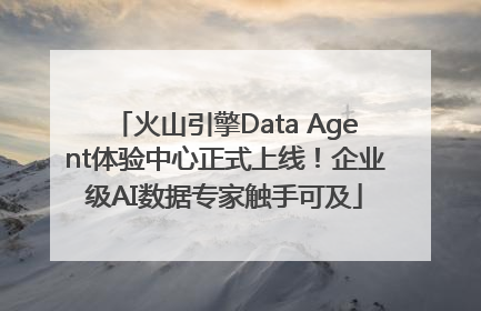 火山引擎Data Agent体验中心正式上线！企业级AI数据专家触手可及
