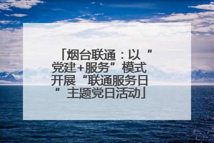 烟台联通：以“党建+服务”模式开展“联通服务日”主题党日活动
