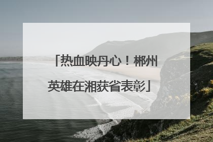 热血映丹心！郴州英雄在湘获省表彰