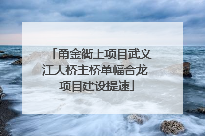 甬金衢上项目武义江大桥主桥单幅合龙 项目建设提速