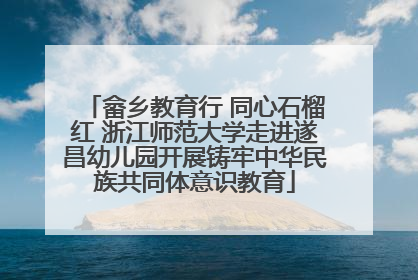 畲乡教育行 同心石榴红 浙江师范大学走进遂昌幼儿园开展铸牢中华民族共同体意识教育