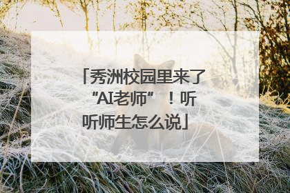 秀洲校园里来了“AI老师”！听听师生怎么说