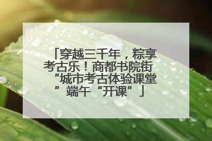 穿越三千年，粽享考古乐！商都书院街“城市考古体验课堂”端午“开课”