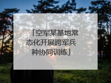 空军某基地常态化开展跨军兵种协同训练