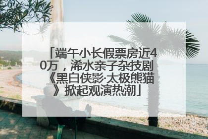 端午小长假票房近40万，浠水亲子杂技剧《黑白侠影·太极熊猫》掀起观演热潮