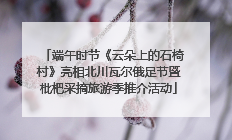 端午时节《云朵上的石椅村》亮相北川瓦尔俄足节暨枇杷采摘旅游季推介活动
