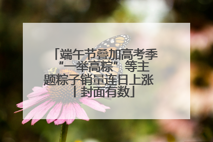端午节叠加高考季 “一举高粽”等主题粽子销量连日上涨丨封面有数