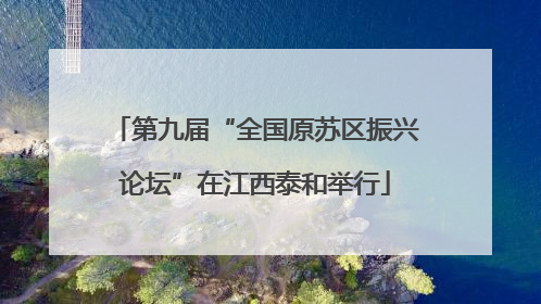 第九届“全国原苏区振兴论坛”在江西泰和举行