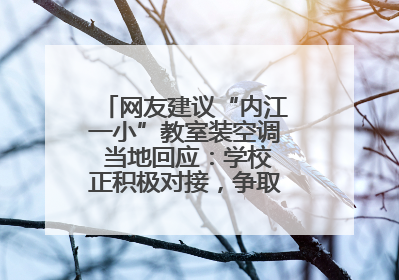 网友建议“内江一小”教室装空调 当地回应：学校正积极对接，争取支持逐年安装