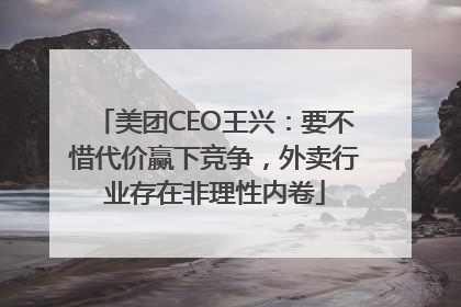 美团CEO王兴：要不惜代价赢下竞争，外卖行业存在非理性内卷
