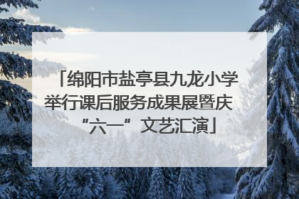 绵阳市盐亭县九龙小学举行课后服务成果展暨庆“六一”文艺汇演