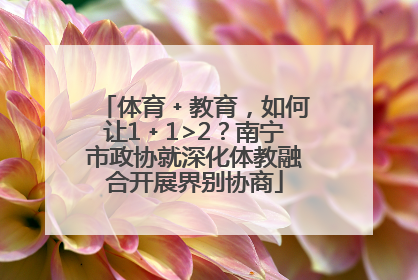 体育﹢教育，如何让1﹢1>2？南宁市政协就深化体教融合开展界别协商