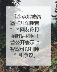 余承东被偶遇“开车睡着”？网友称打招呼后秒回！曾公开表示“智驾可以打盹”引争议