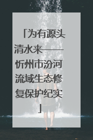 为有源头清水来——忻州市汾河流域生态修复保护纪实