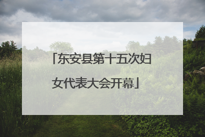东安县第十五次妇女代表大会开幕
