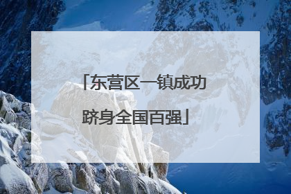 东营区一镇成功跻身全国百强