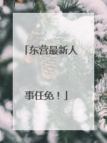东营最新人事任免！