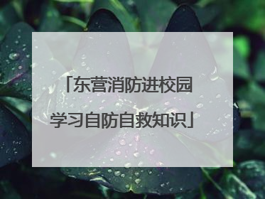 东营消防进校园 学习自防自救知识