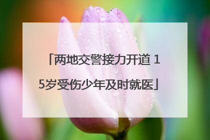 两地交警接力开道 15岁受伤少年及时就医