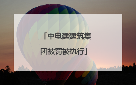 中电建建筑集团被罚被执行