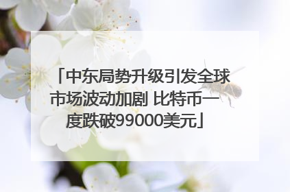 中东局势升级引发全球市场波动加剧 比特币一度跌破99000美元