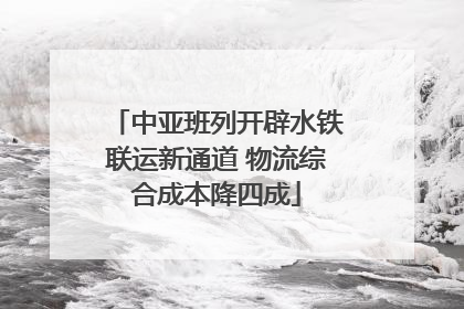 中亚班列开辟水铁联运新通道 物流综合成本降四成