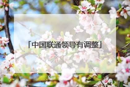 中国联通领导有调整