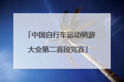 中国自行车运动骑游大会第二赛段完赛