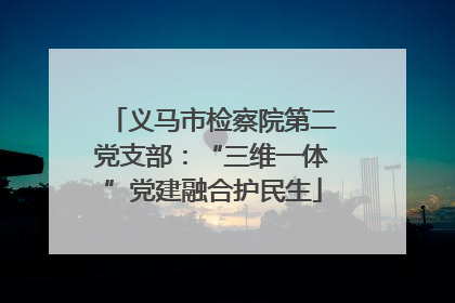 义马市检察院第二党支部：“三维一体”党建融合护民生