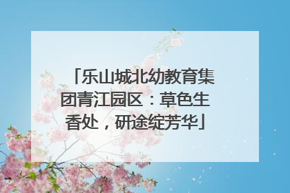 乐山城北幼教育集团青江园区：草色生香处，研途绽芳华