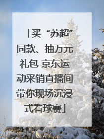 买“苏超”同款、抽万元礼包 京东运动采销直播间带你现场沉浸式看球赛