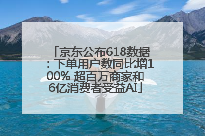 京东公布618数据：下单用户数同比增100% 超百万商家和6亿消费者受益AI