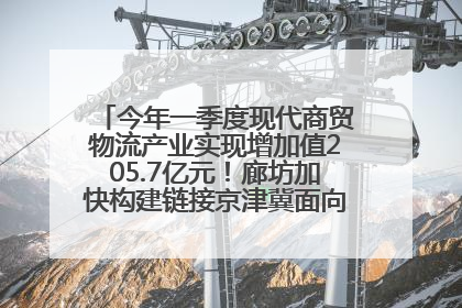 今年一季度现代商贸物流产业实现增加值205.7亿元！廊坊加快构建链接京津冀面向全世界的物流通道
