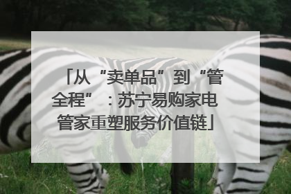 从“卖单品”到“管全程”：苏宁易购家电管家重塑服务价值链