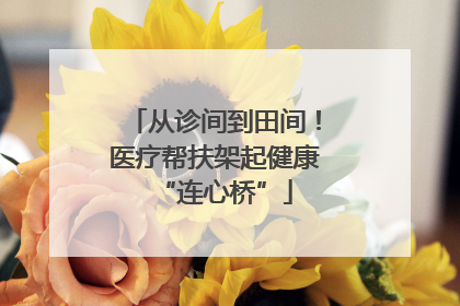 从诊间到田间！医疗帮扶架起健康“连心桥”