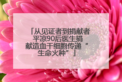 从见证者到捐献者 平凉90后医生捐献造血干细胞传递“生命火种”